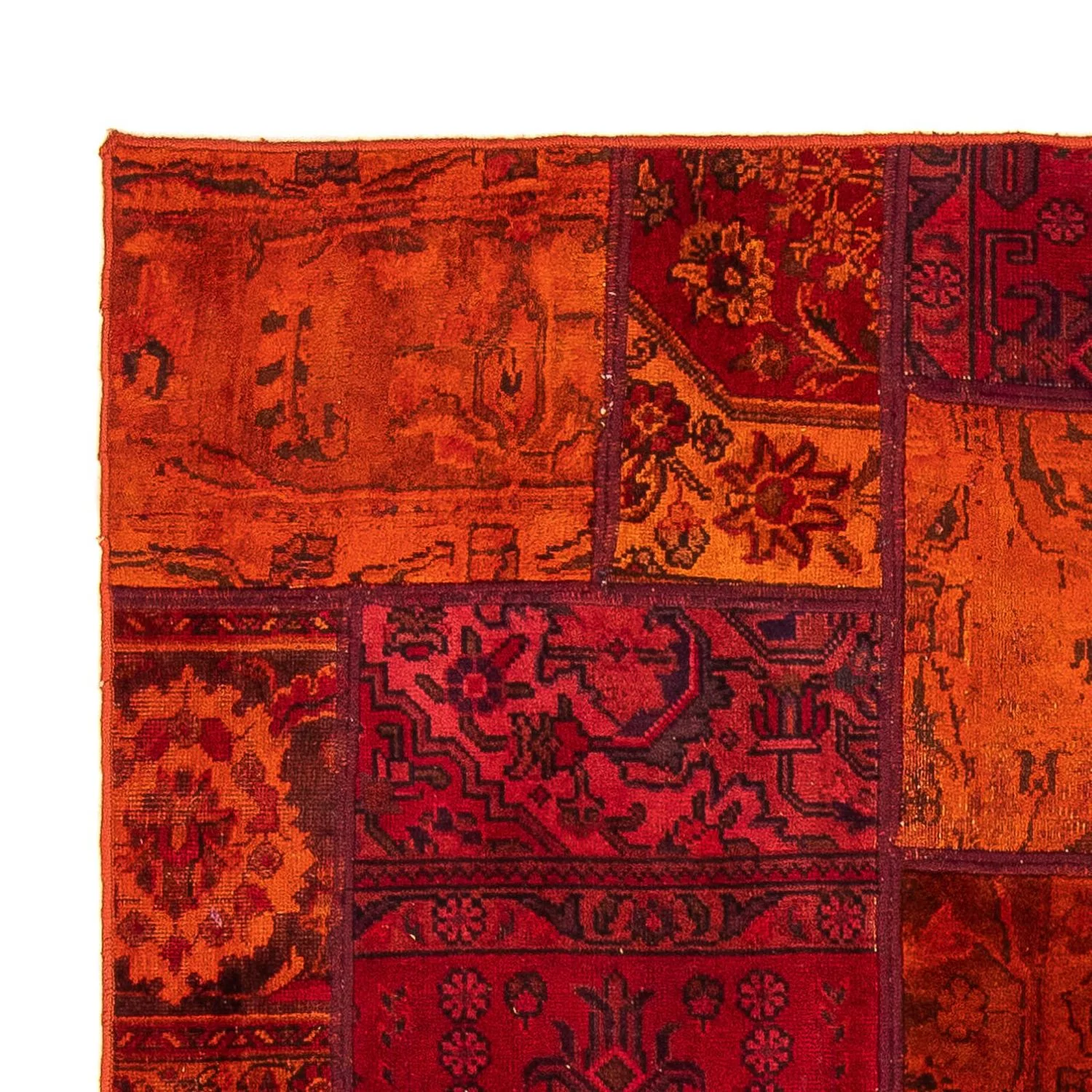 Patchwork Teppich 194 x 140 cm - mehrfarbig - Image 3