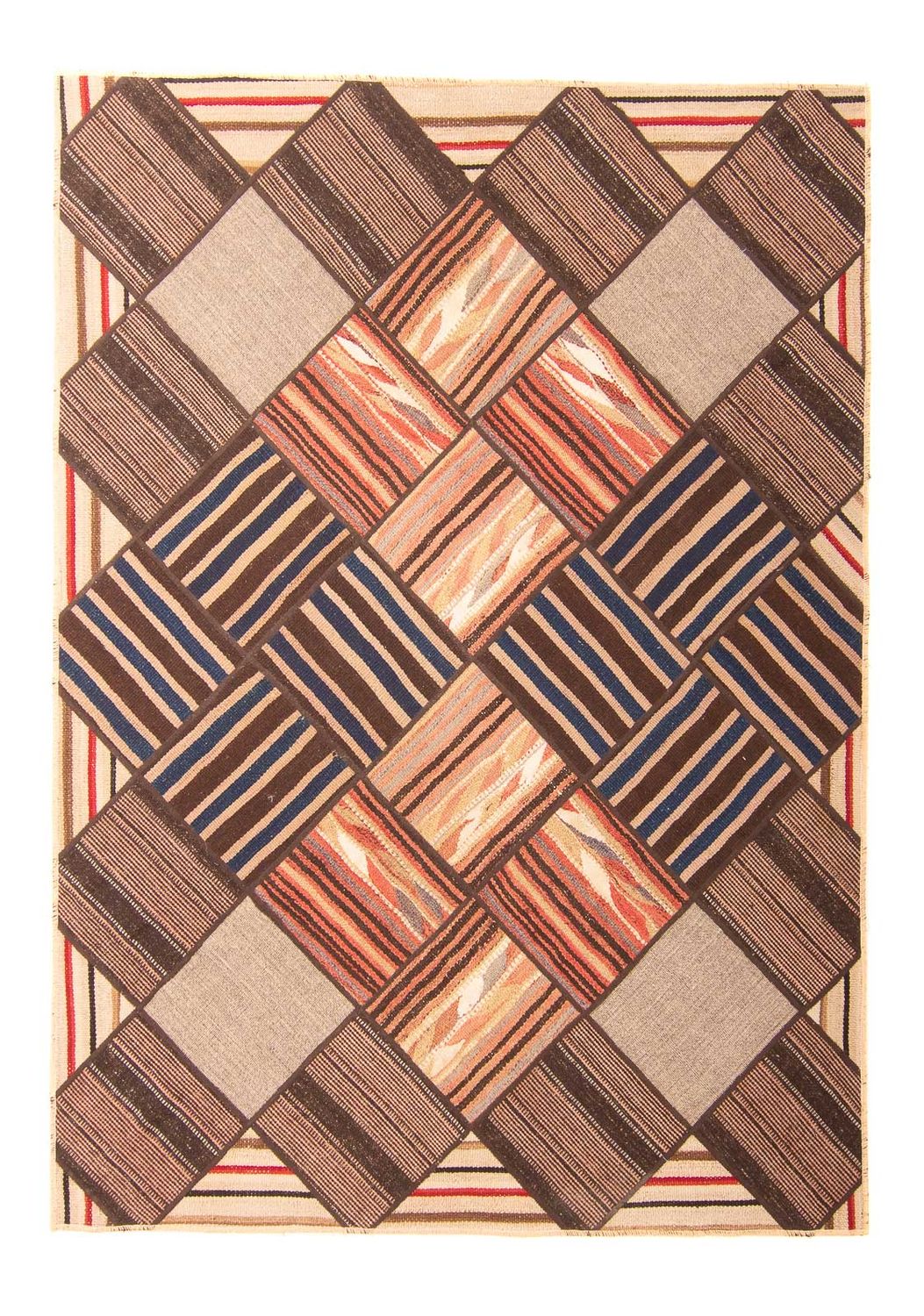 Patchwork Teppich 200 x 150 cm - mehrfarbig