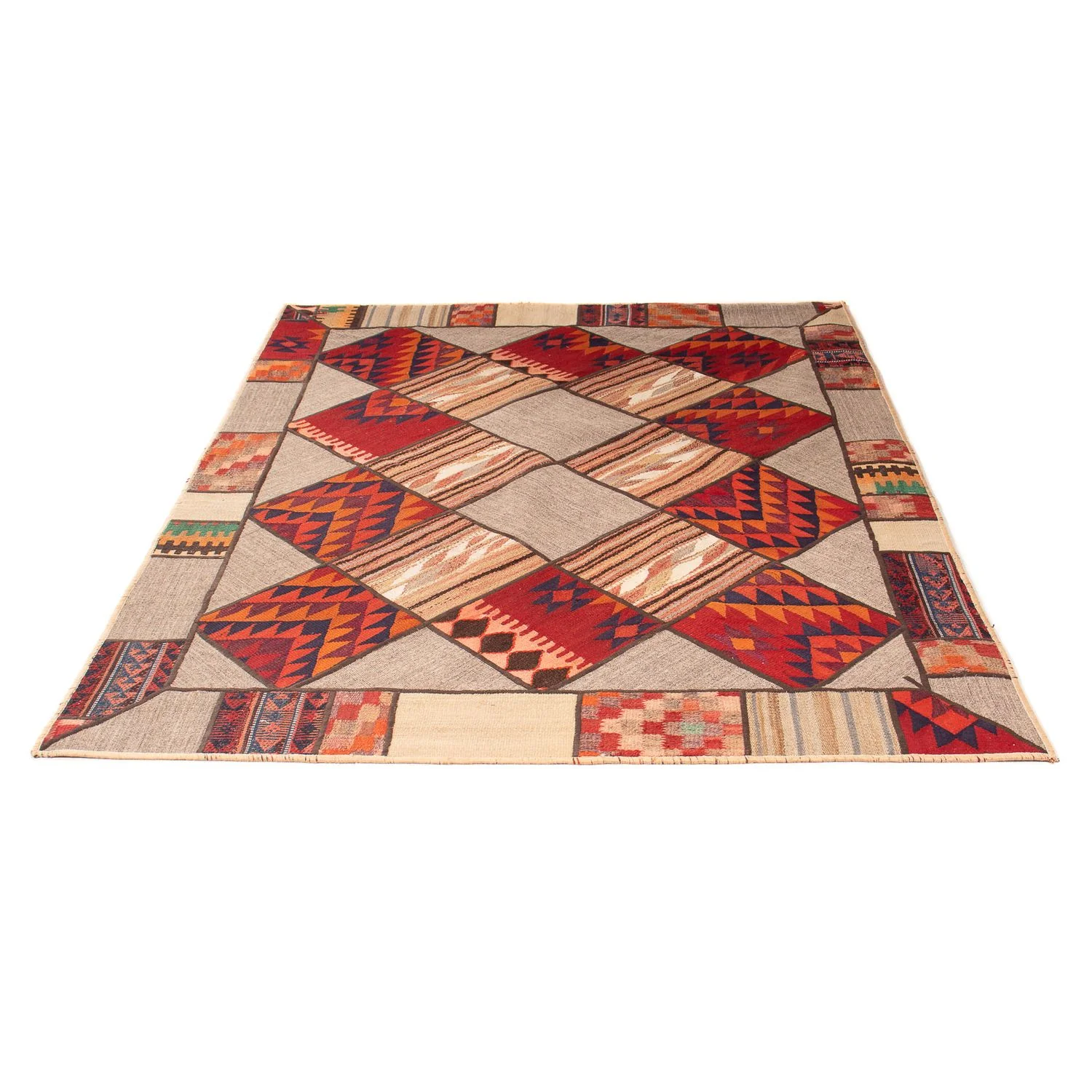 Patchwork Teppich 200 x 150 cm - mehrfarbig - Image 5