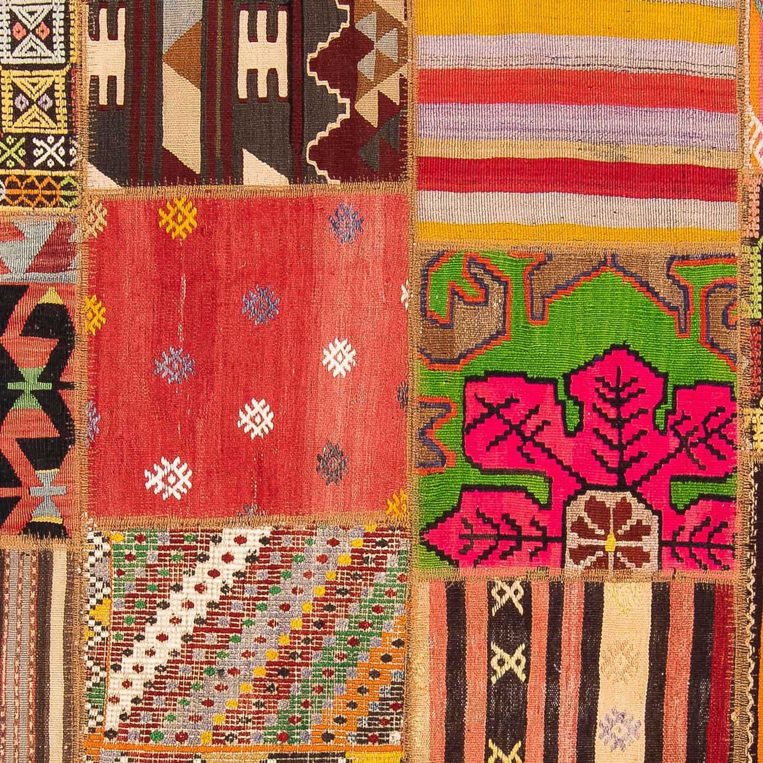 Patchwork Teppich 236 x 169 cm - mehrfarbig - Image 2