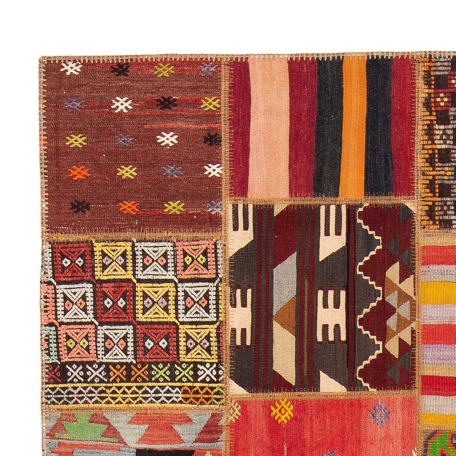 Patchwork Teppich 236 x 169 cm - mehrfarbig - Image 3