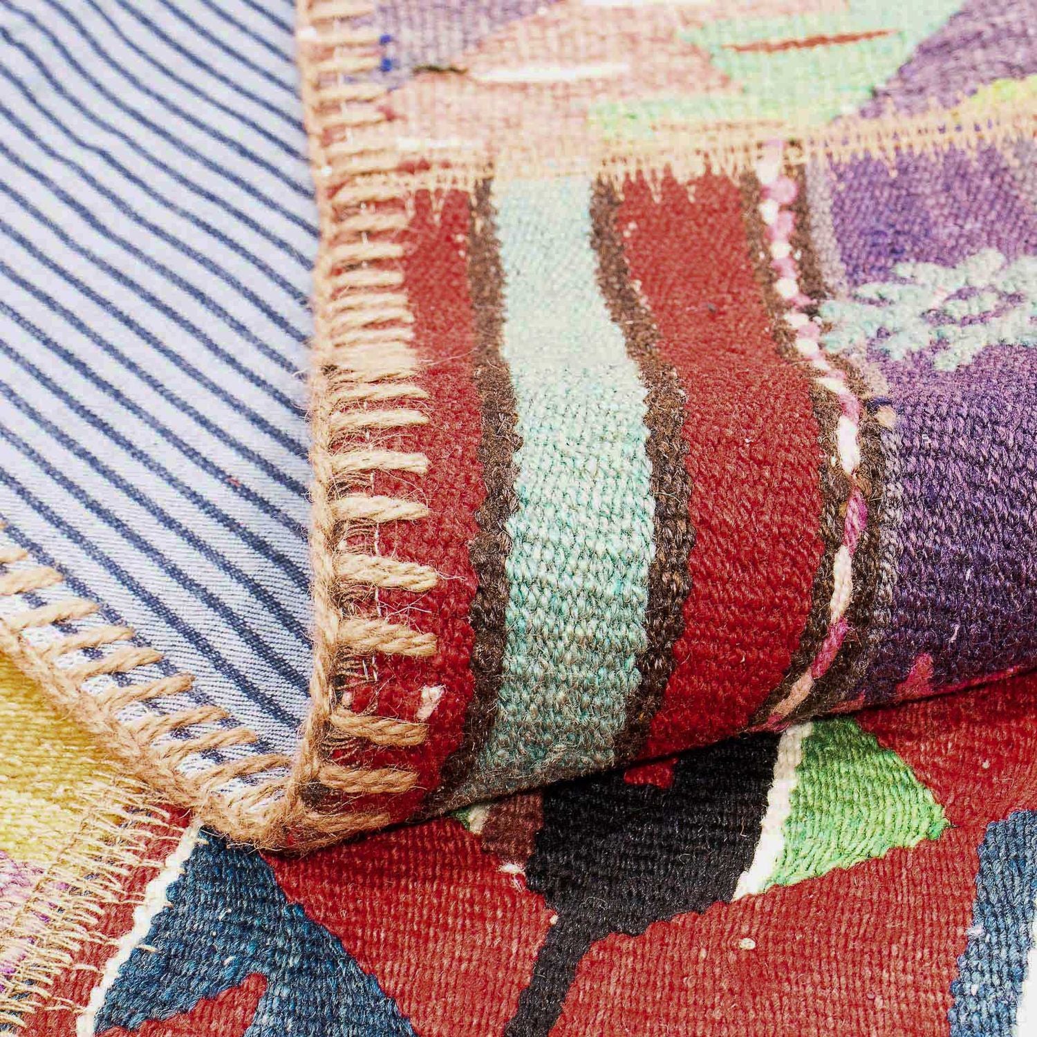 Patchwork Teppich 236 x 169 cm - mehrfarbig - Image 4