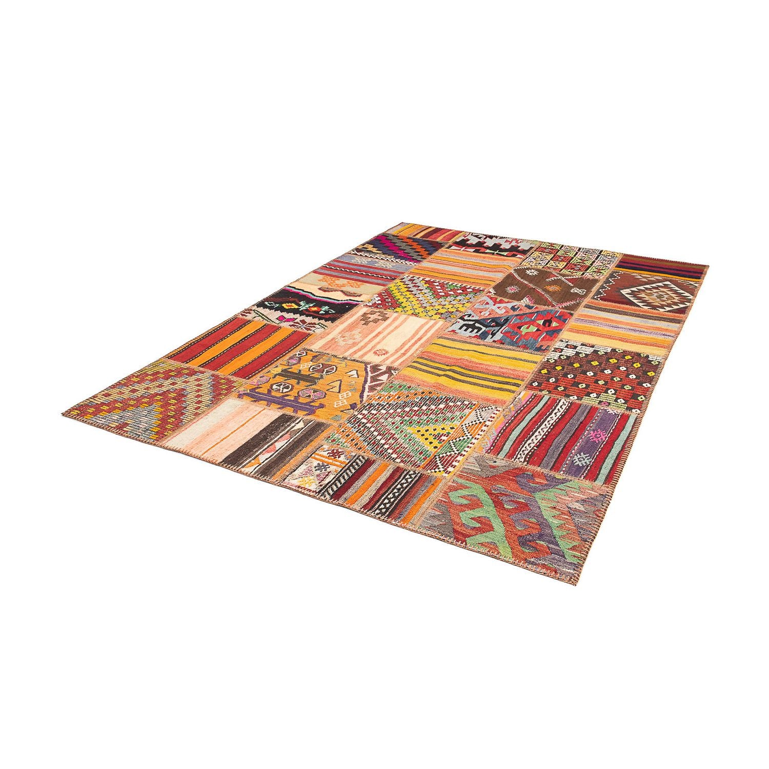 Patchwork Teppich 236 x 169 cm - mehrfarbig - Image 5