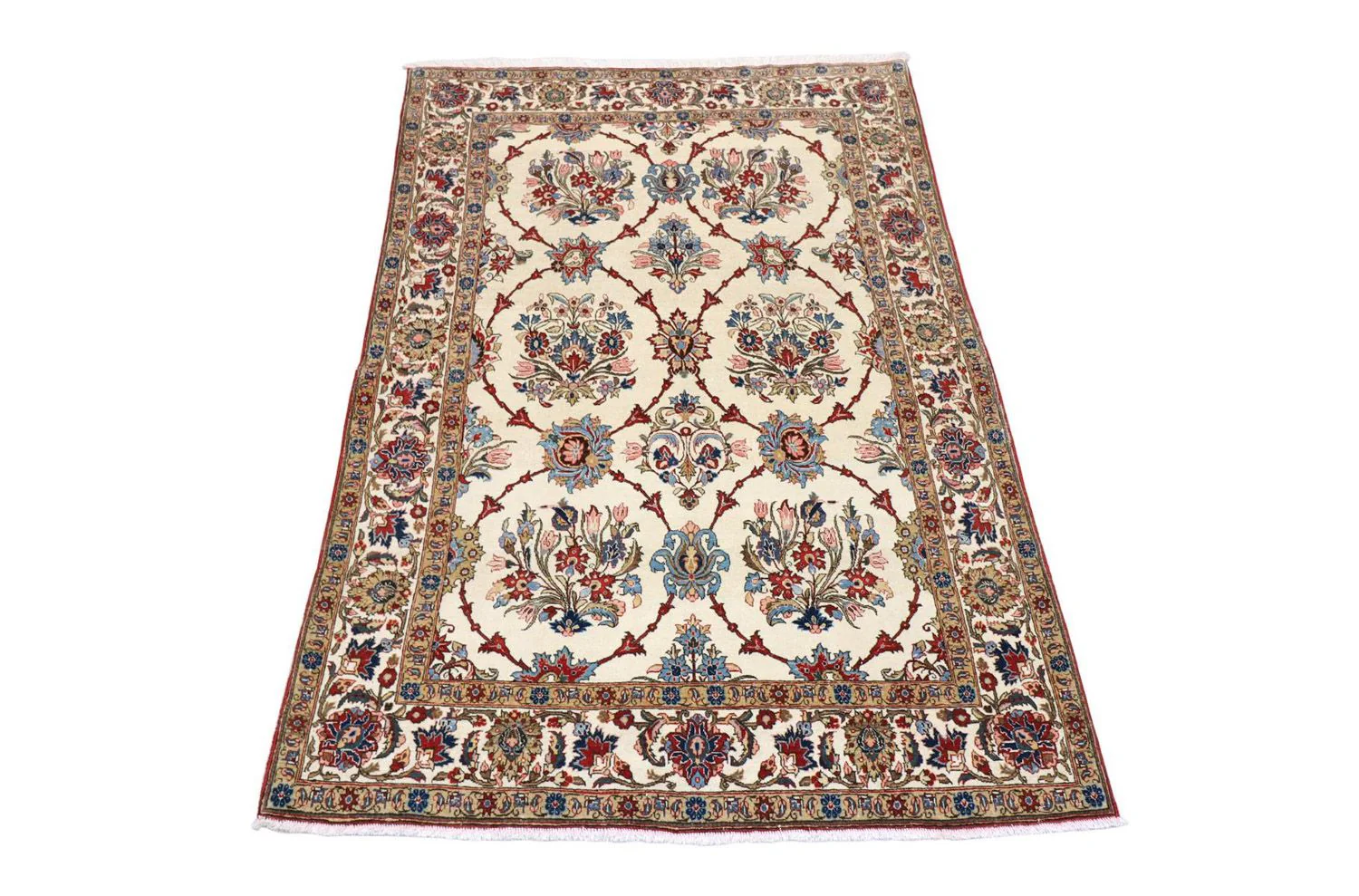 Perserteppich - Ghom 204 x 135 cm - beige - Image 3
