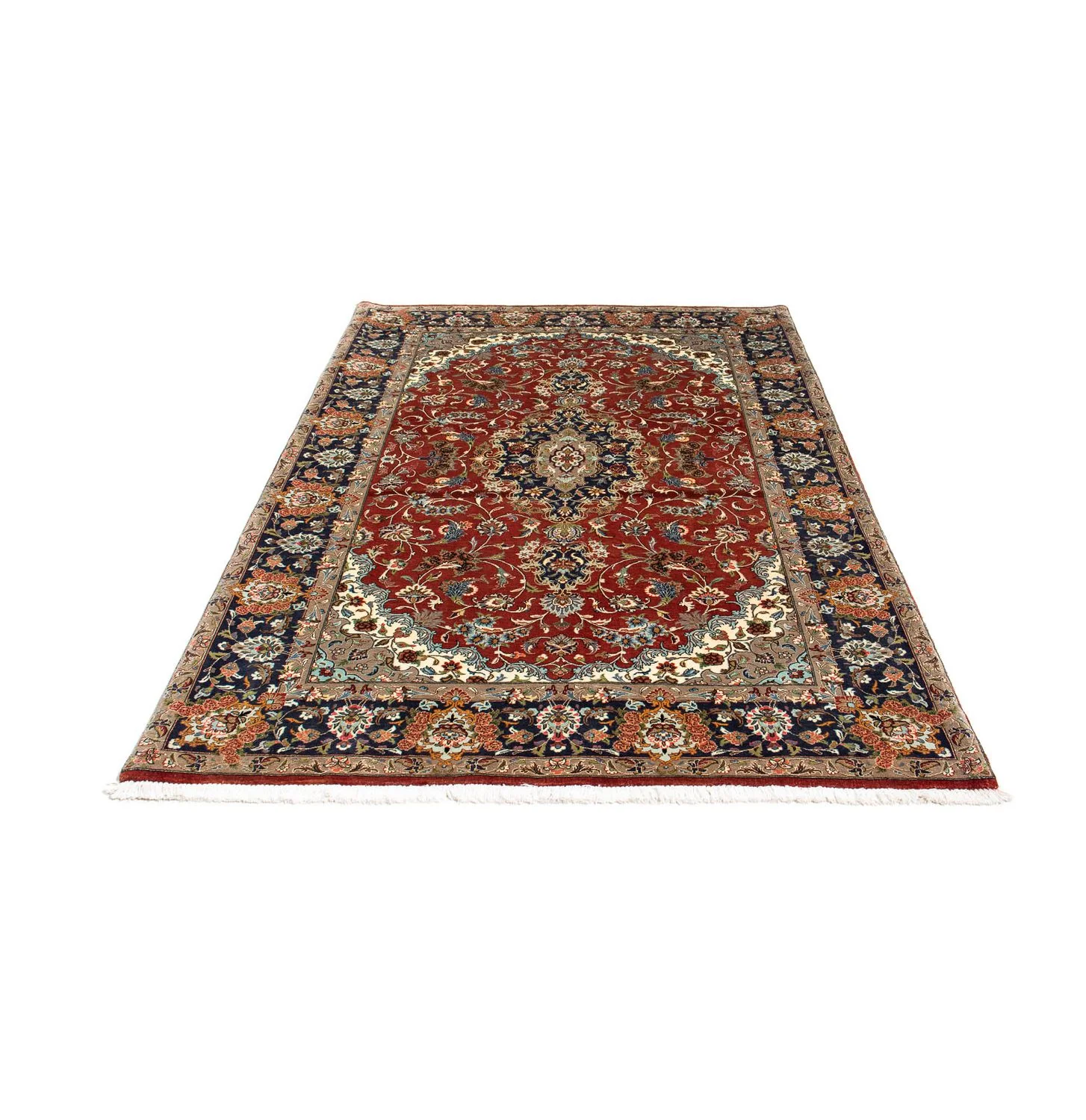 Perserteppich - Ghom 204 x 138 cm - dunkelrot - Image 5