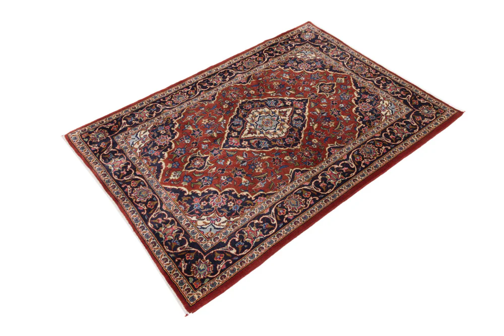 Perserteppich - Keshan - 150 x 105 cm - dunkelrot - Image 3