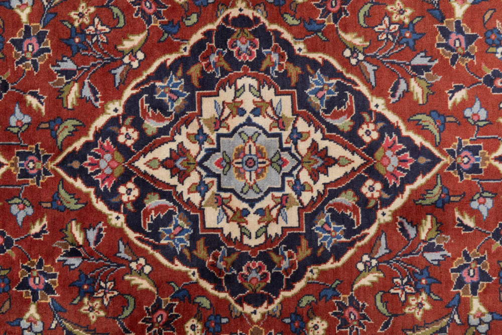 Perserteppich - Keshan - 150 x 105 cm - dunkelrot - Image 8