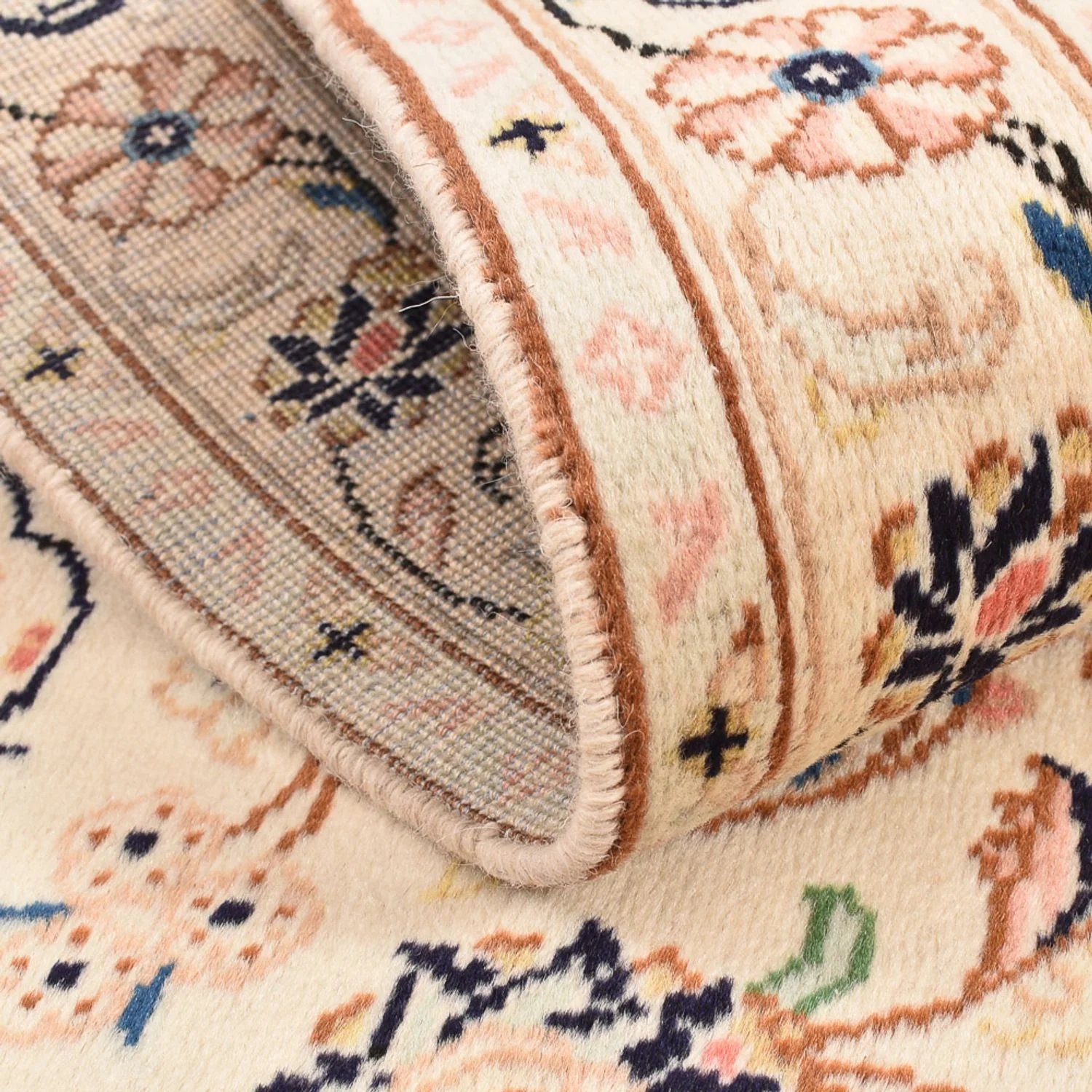 Perserteppich - Keshan - 150 x 98 cm - beige - Image 4