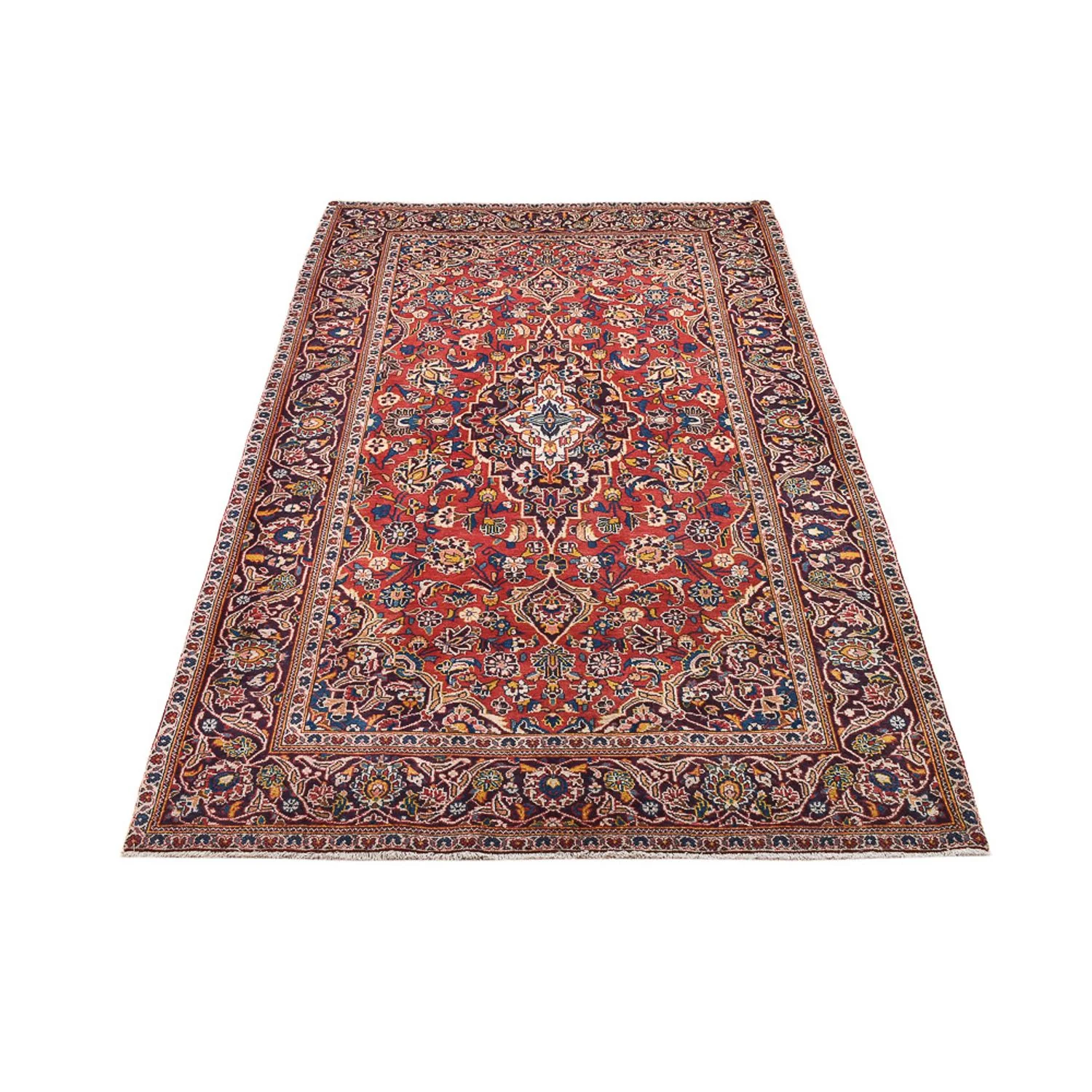 Perserteppich - Keshan - 220 x 136 cm - hellrot - Image 5
