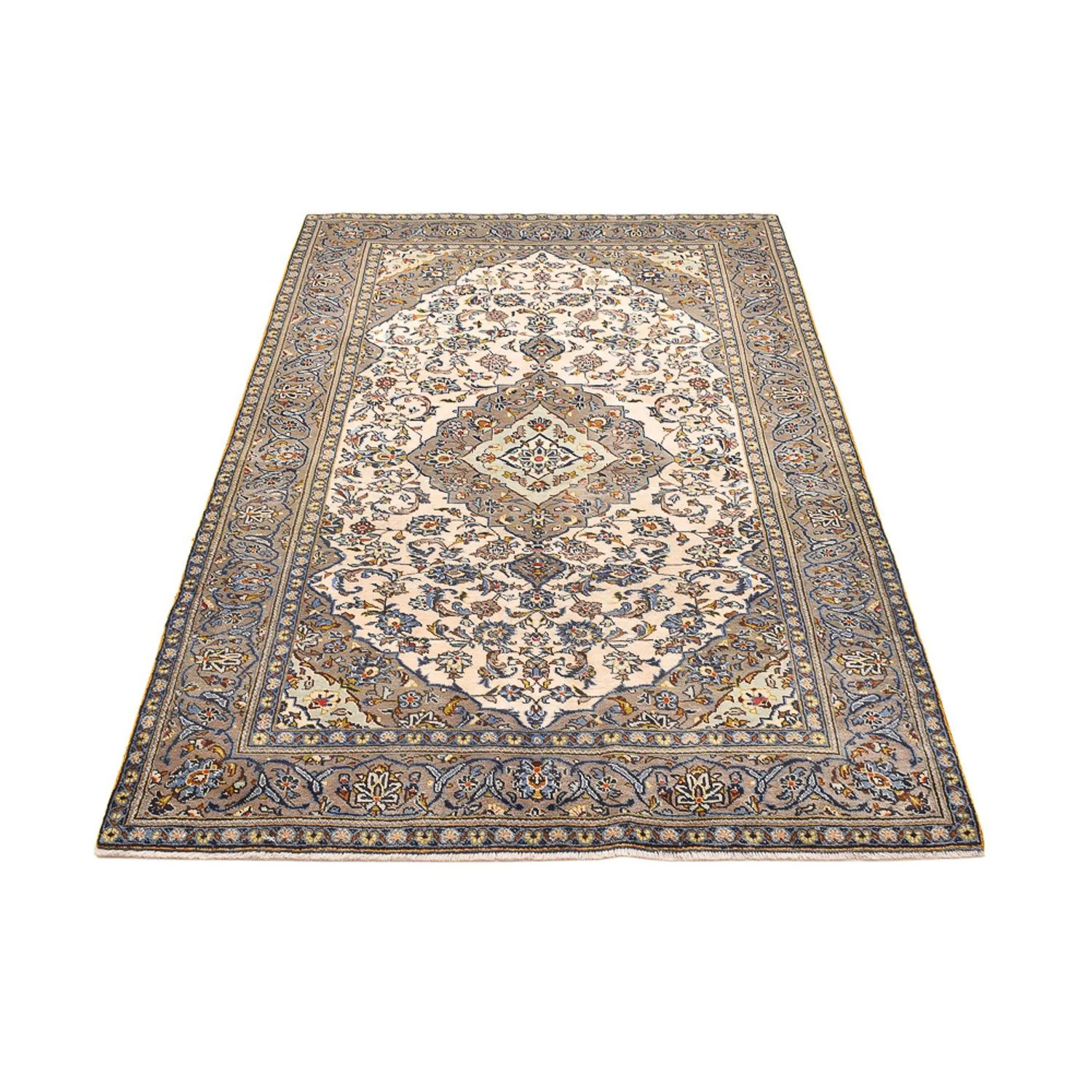 Perserteppich - Keshan - 230 x 145 cm - hellbeige - Image 5
