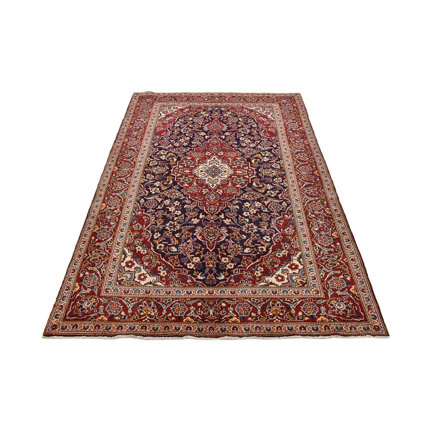 Perserteppich - Keshan - 255 x 146 cm - dunkelblau - Image 5