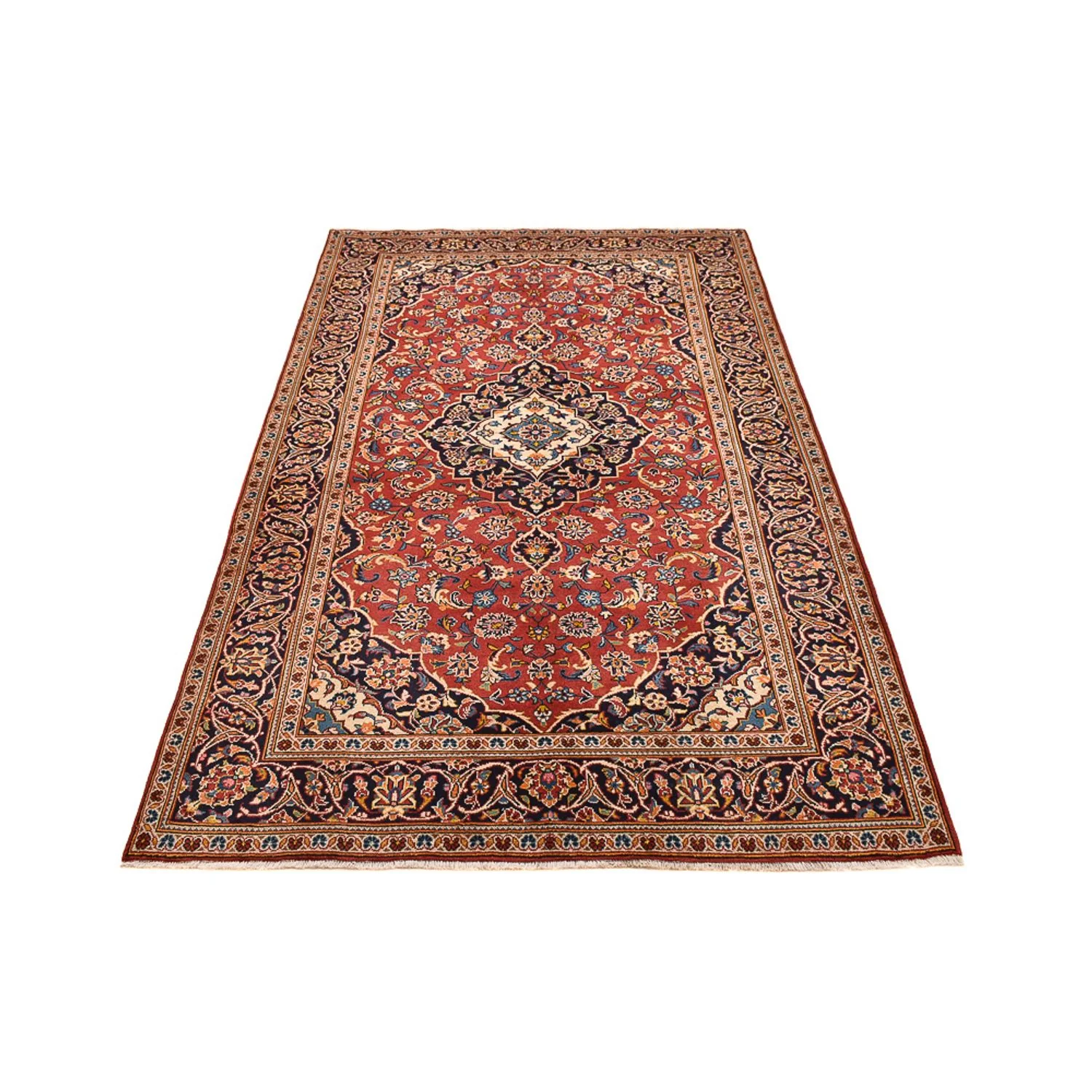 Perserteppich - Keshan - 260 x 147 cm - hellrot - Image 5
