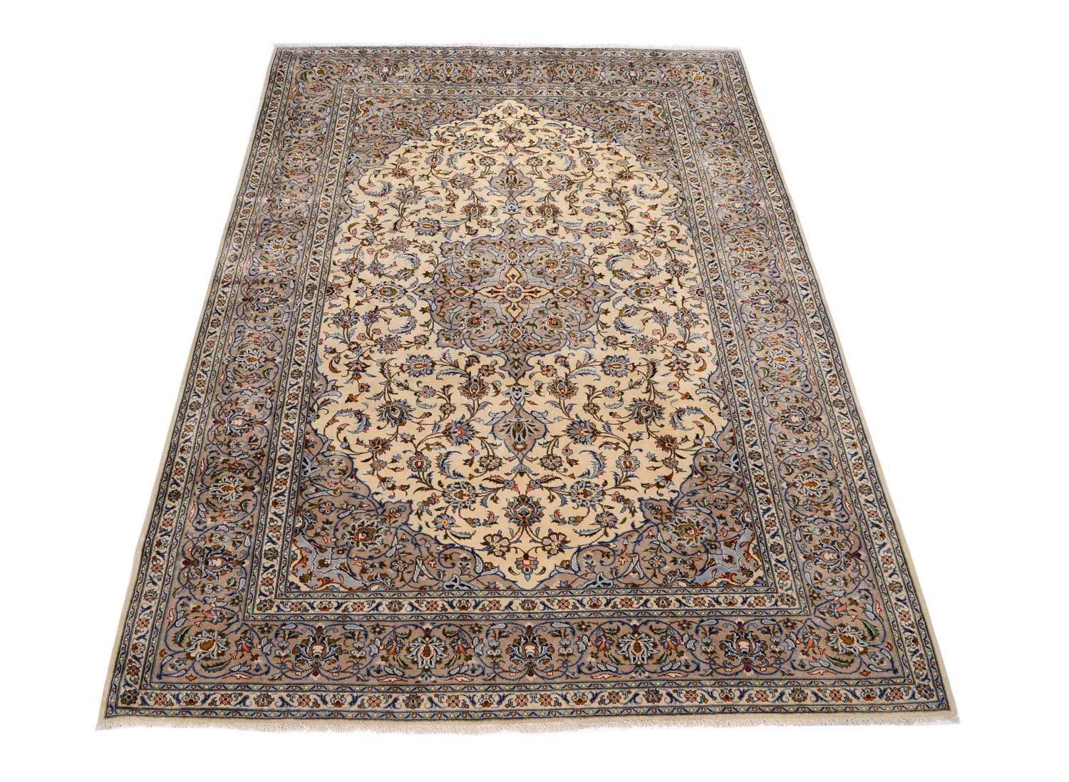 Perserteppich - Keshan 342 x 243 cm - beige - Image 5
