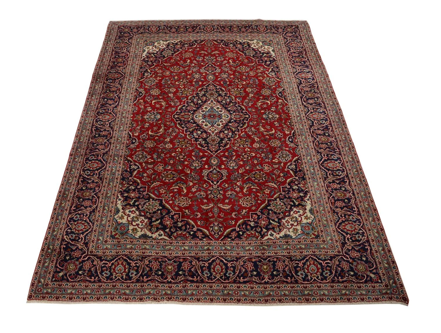 Perserteppich - Keshan 353 x 242 cm - rot - Image 5