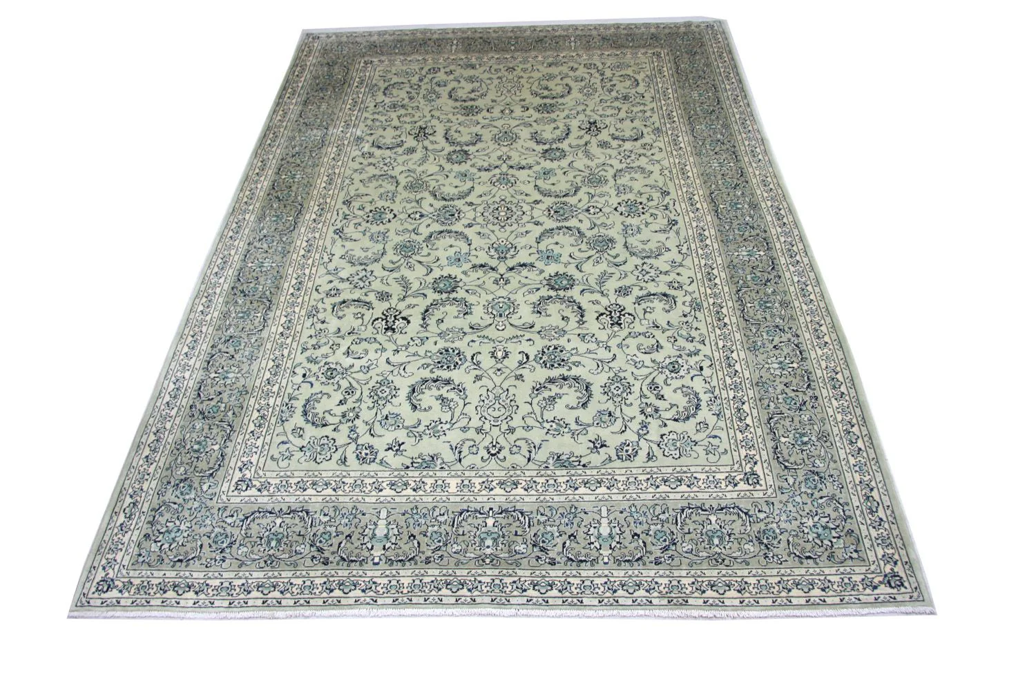 Perserteppich - Keshan 362 x 251 cm - blau