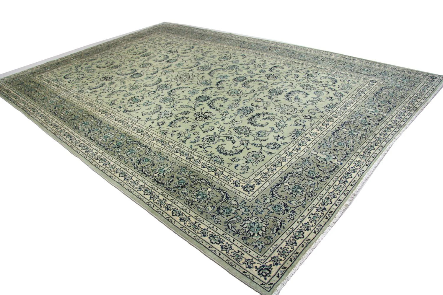 Perserteppich - Keshan 362 x 251 cm - blau - Image 5