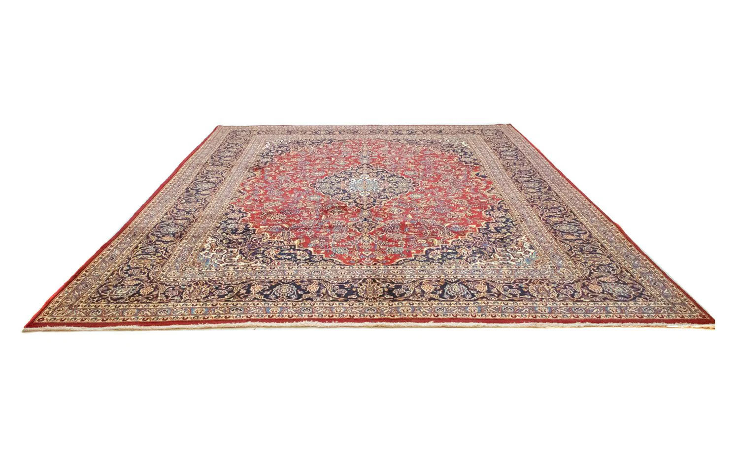 Perserteppich - Keshan 384 x 303 cm - blau - Image 5