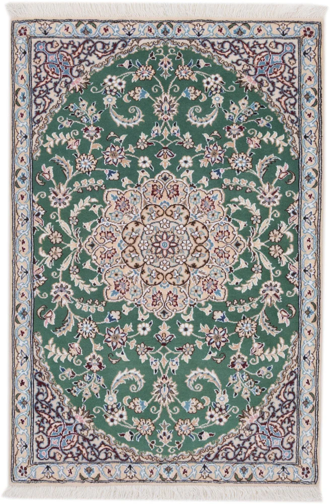Perserteppich - Nain - 133 x 88 cm - grün