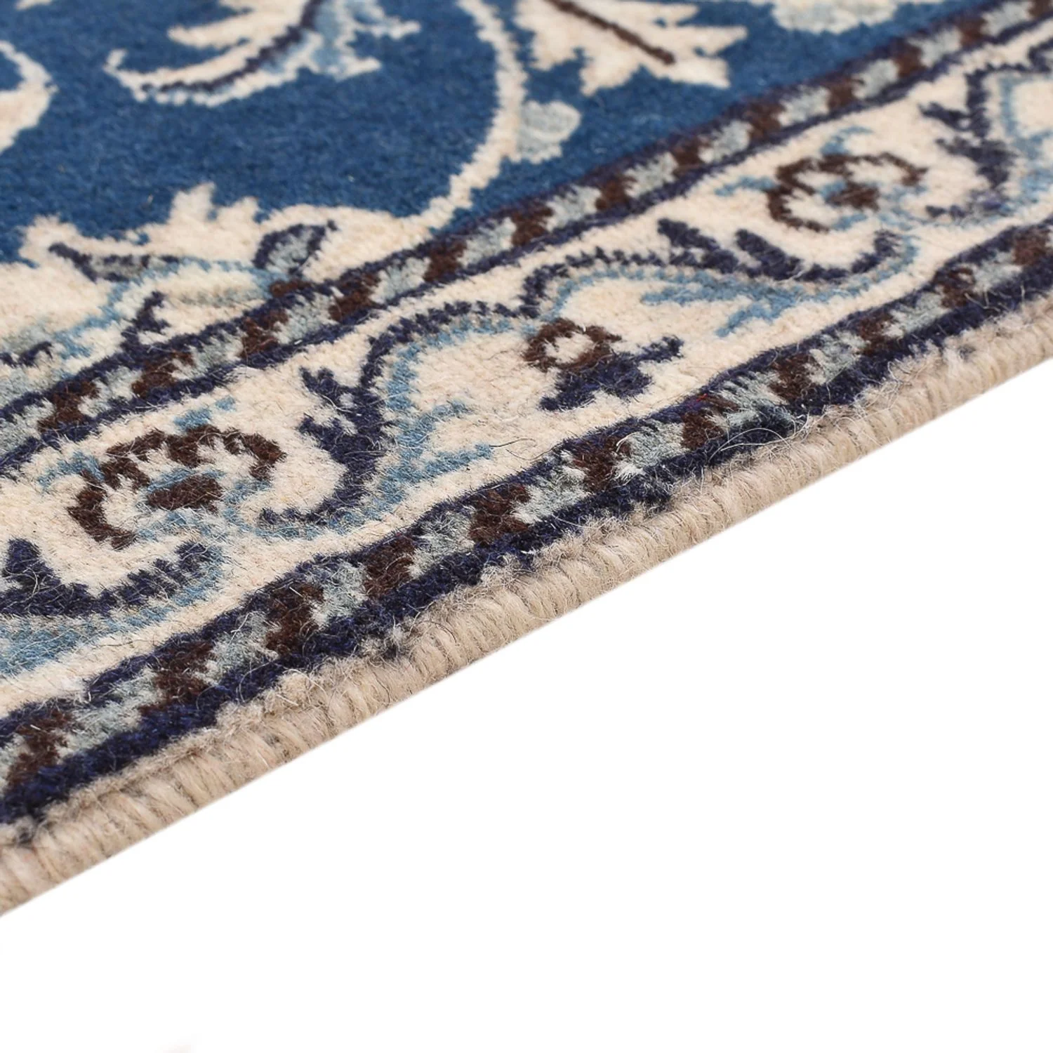 Perserteppich - Nain - 133 x 90 cm - blau - Image 3