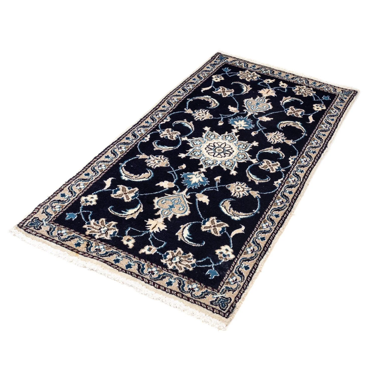 Perserteppich - Nain 134 x 65 cm - dunkelblau - Image 5