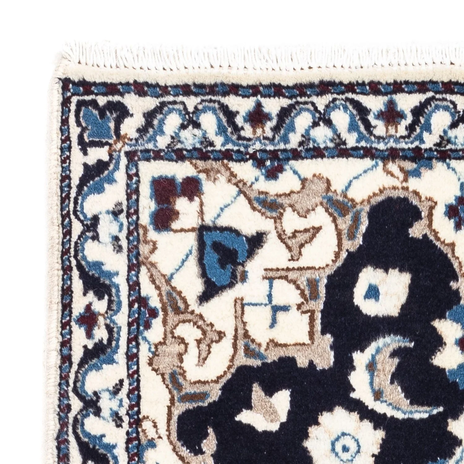 Perserteppich - Nain 134 x 69 cm - dunkelblau - Image 3