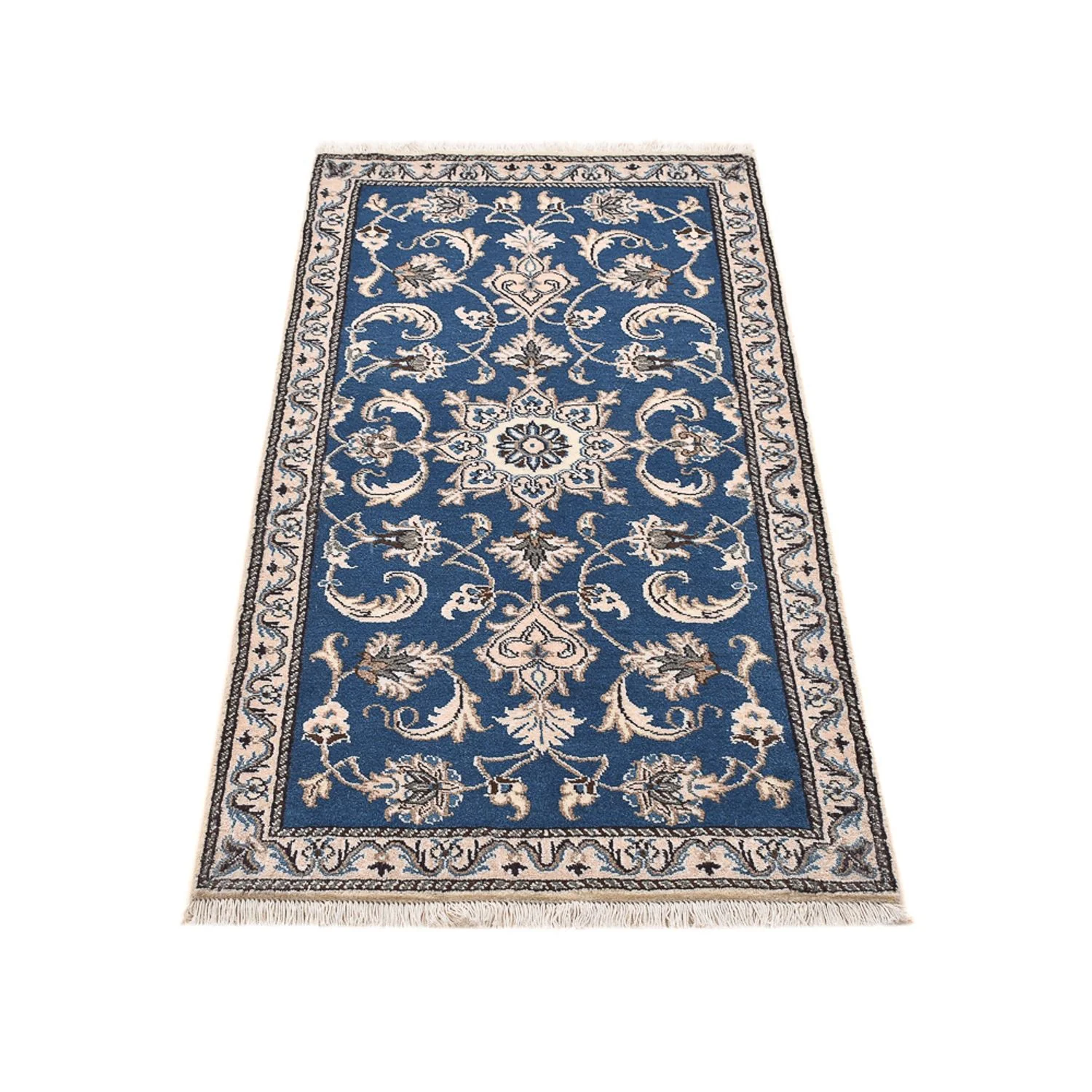 Perserteppich - Nain - 136 x 70 cm - blau - Image 4