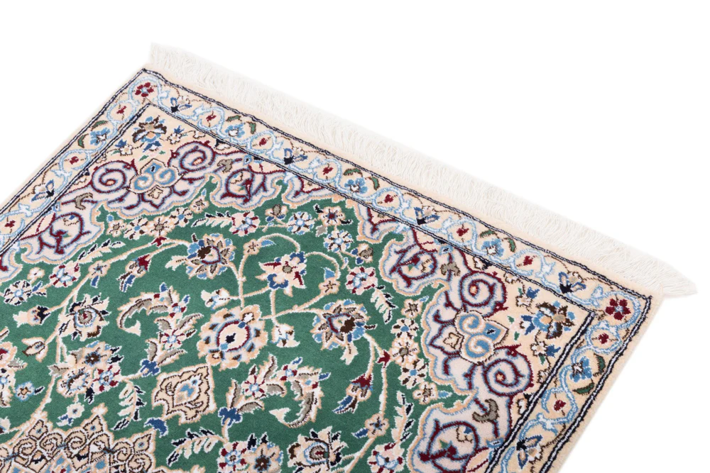 Perserteppich - Nain - 136 x 88 cm - grün - Image 4