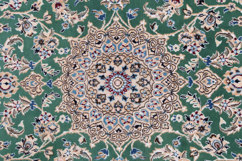 Perserteppich - Nain - 136 x 88 cm - grün - Image 8