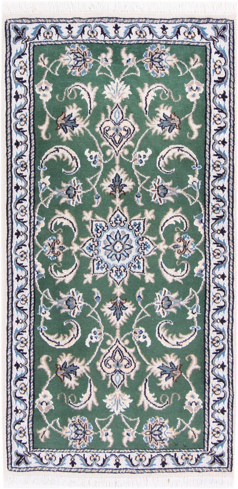 Perserteppich - Nain - 137 x 70 cm - grün
