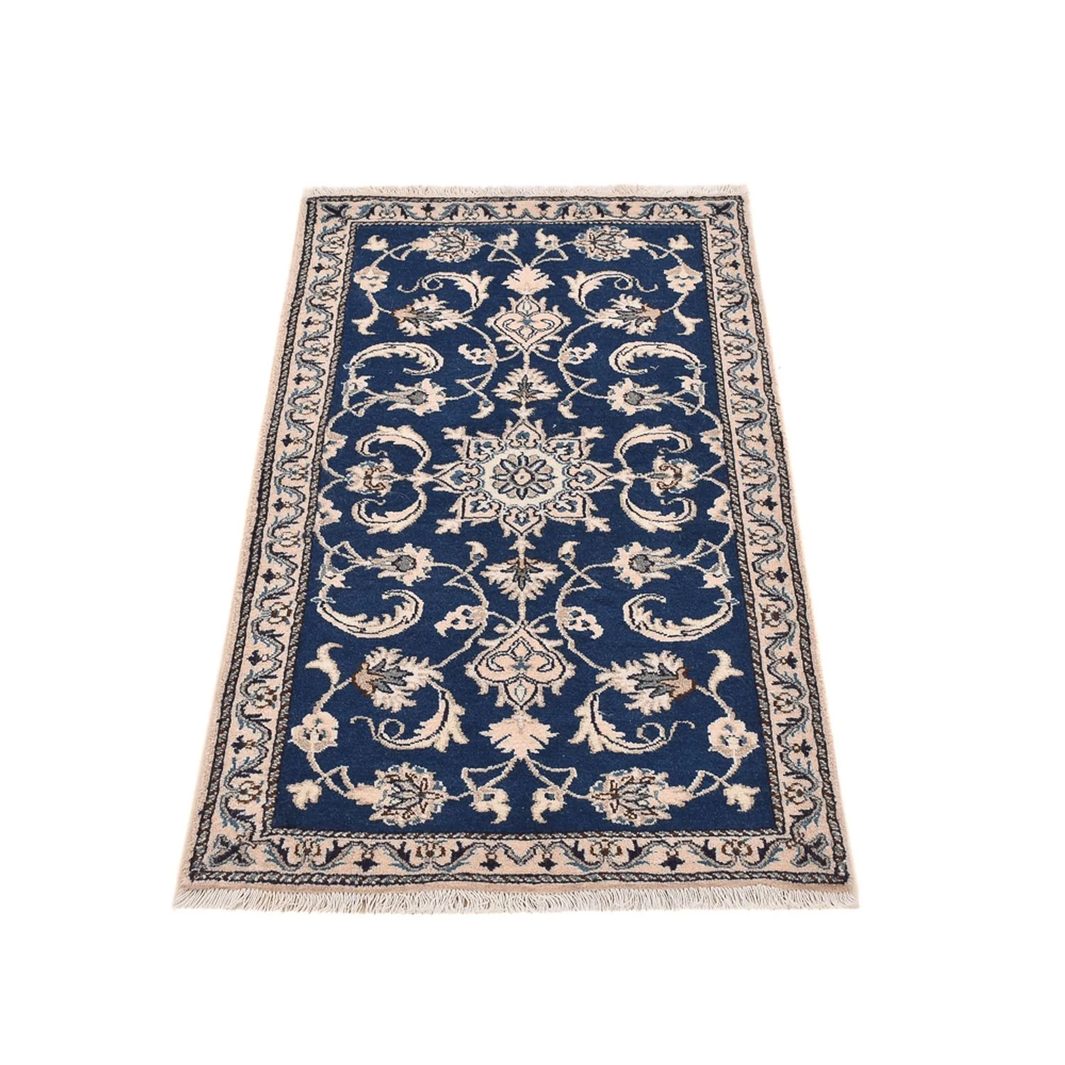 Perserteppich - Nain - 138 x 67 cm - dunkelblau - Image 4