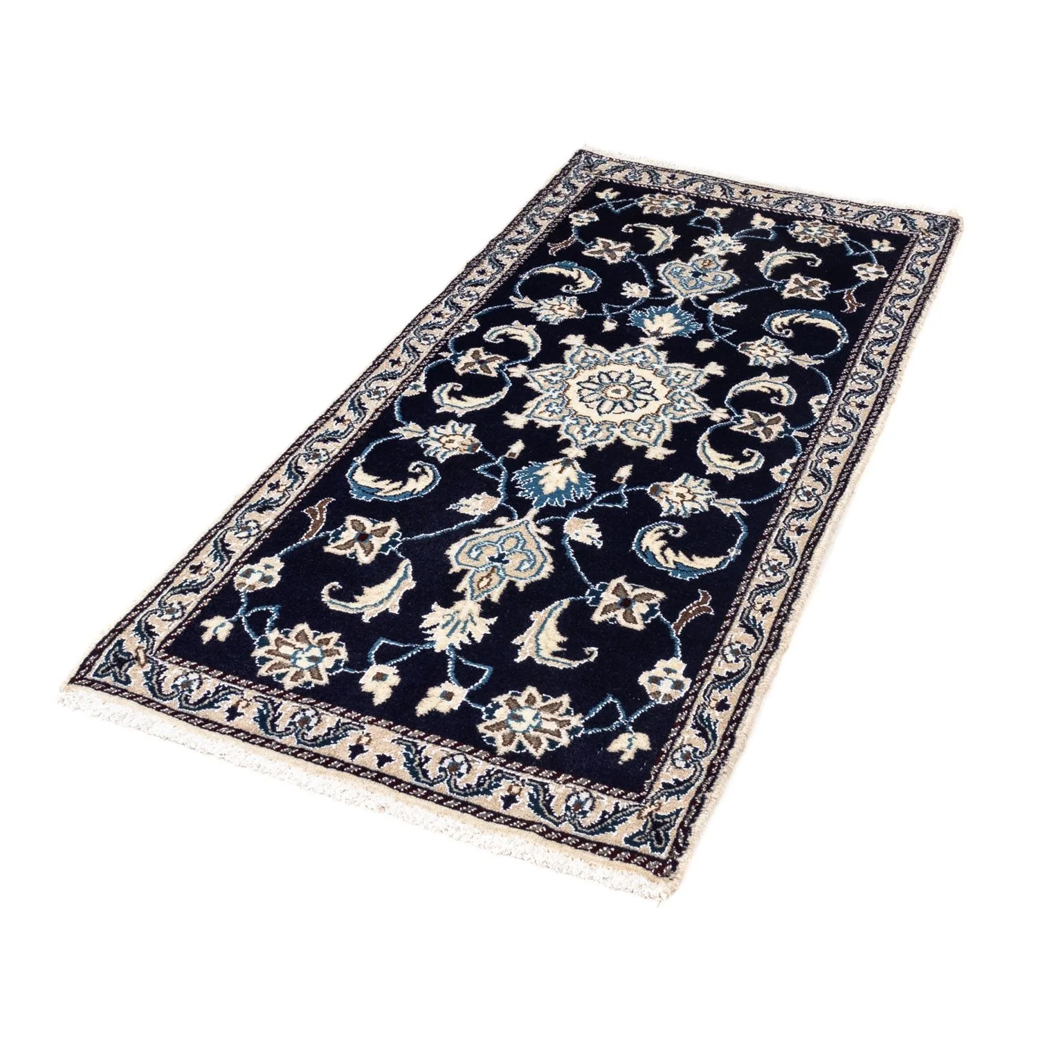 Perserteppich - Nain 138 x 68 cm - dunkelblau - Image 5