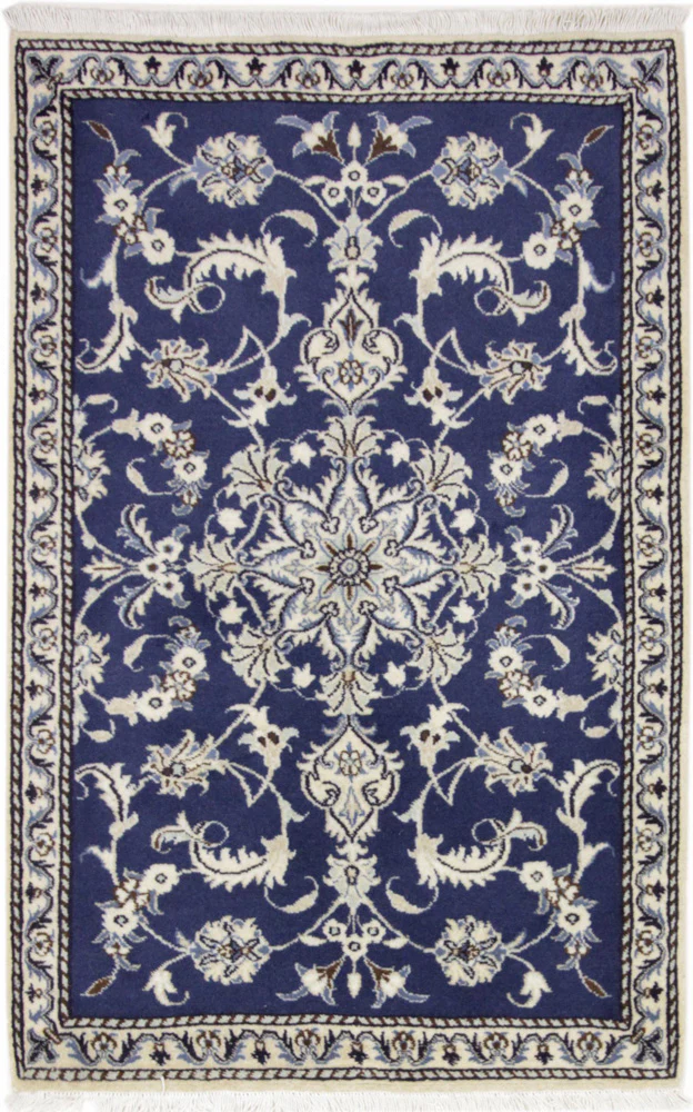 Perserteppich - Nain - 138 x 88 cm - blau