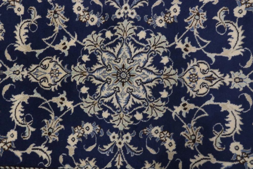 Perserteppich - Nain - 138 x 88 cm - blau - Image 4