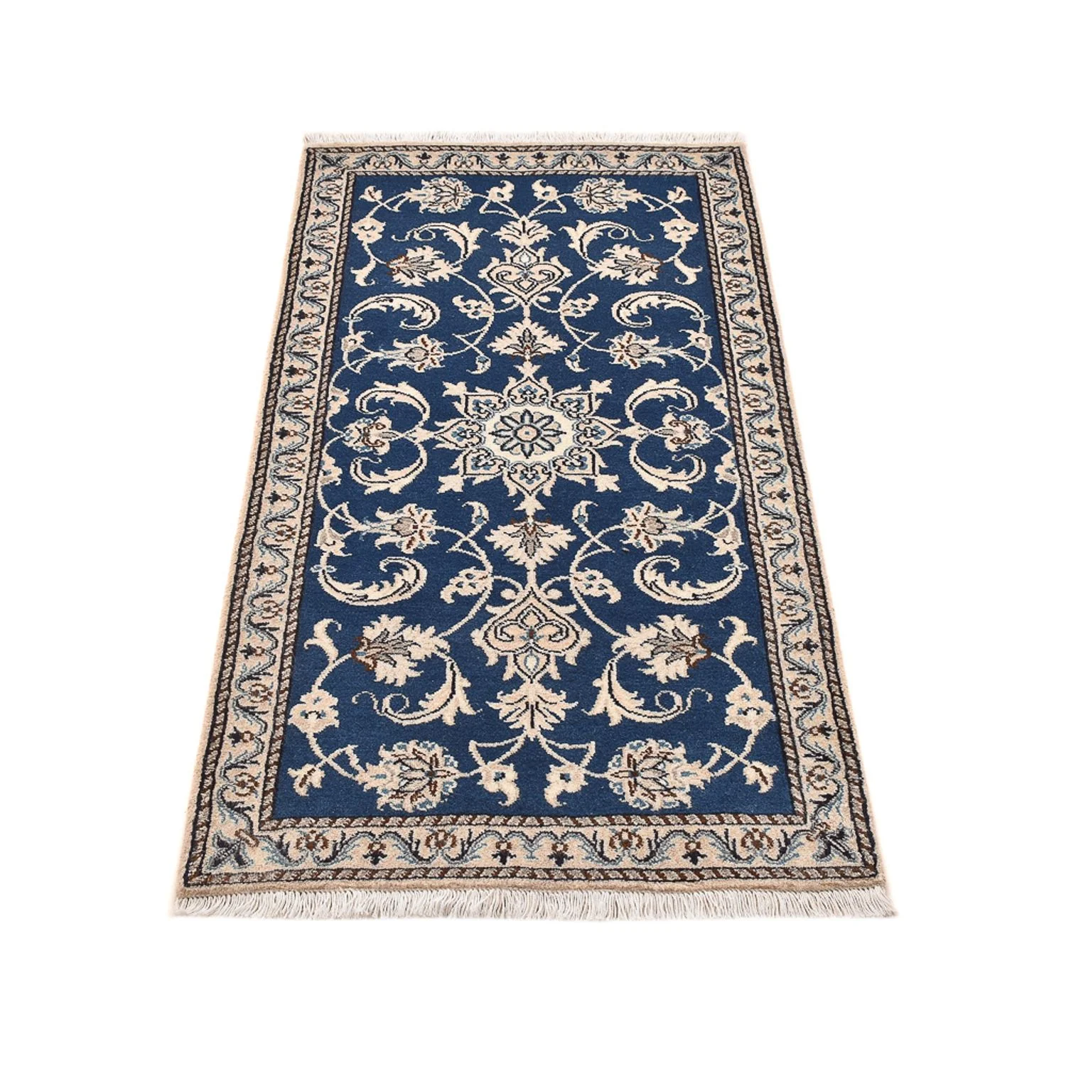 Perserteppich - Nain - 140 x 69 cm - blau - Image 4