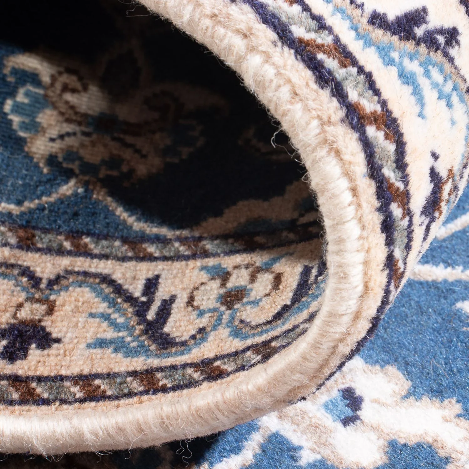 Perserteppich - Nain - 140 x 70 cm - blau - Image 4