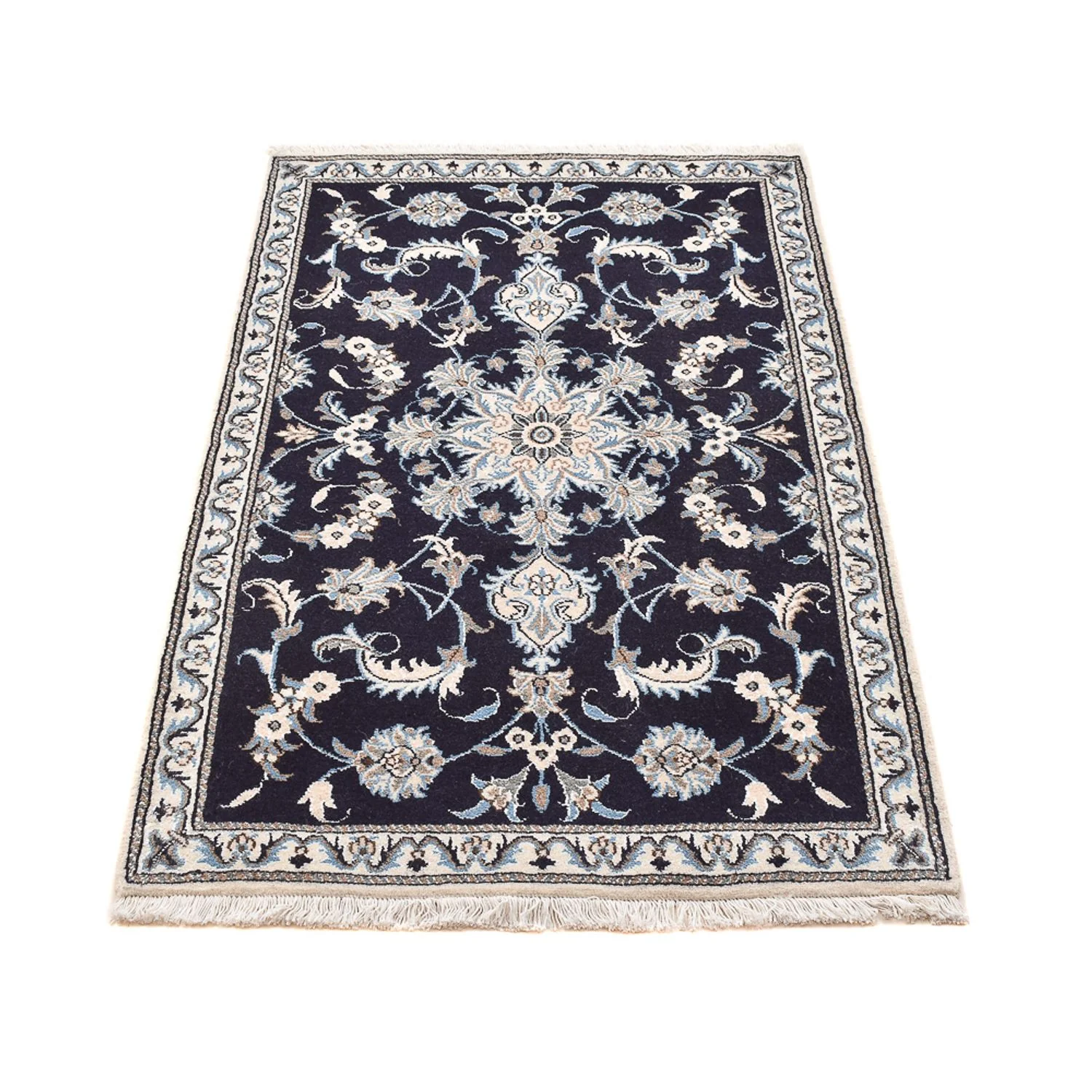 Perserteppich - Nain - 140 x 89 cm - dunkelblau - Image 5