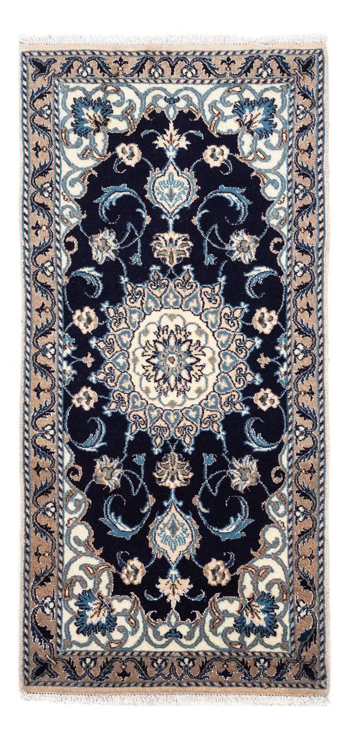 Perserteppich - Nain 141 x 66 cm - dunkelblau