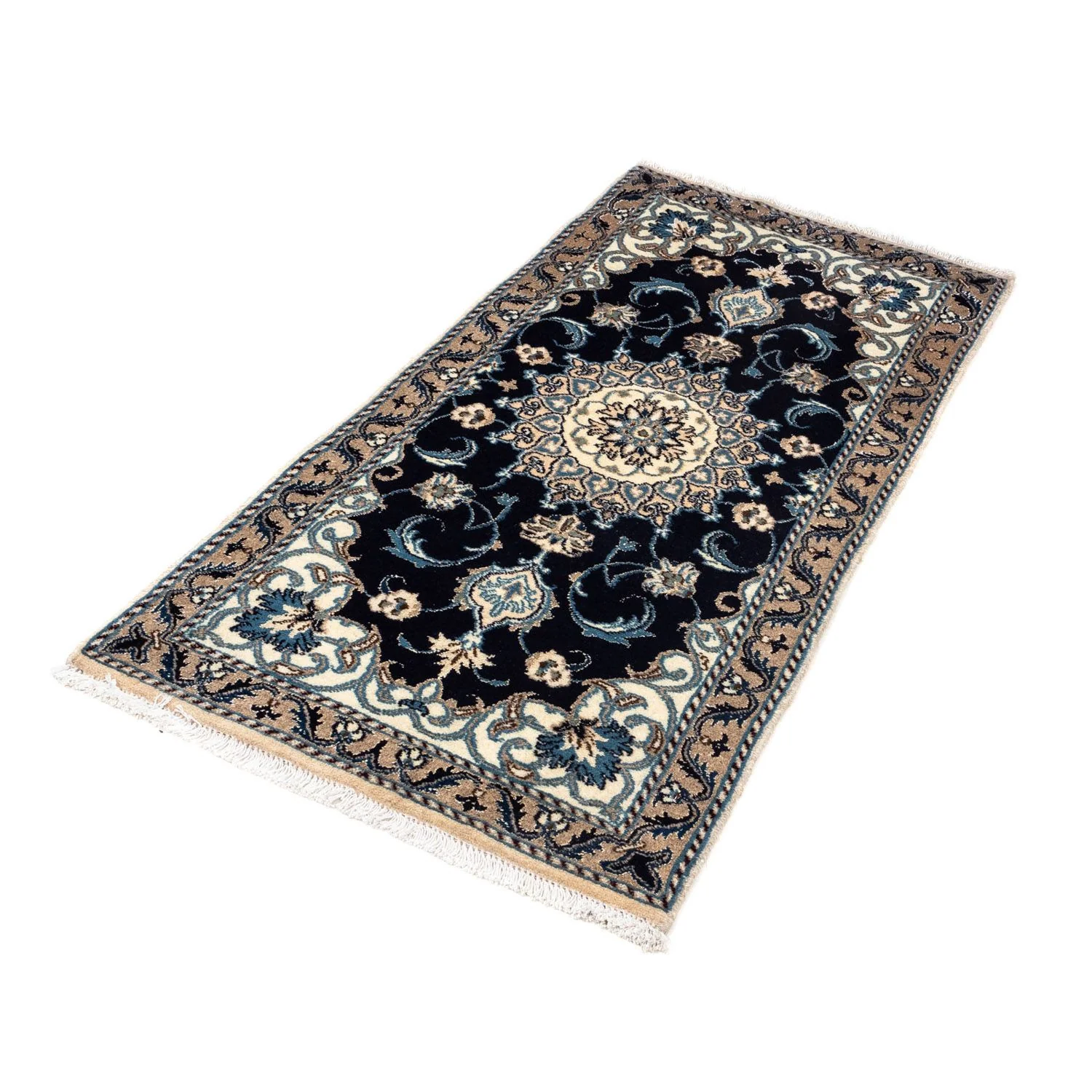Perserteppich - Nain 141 x 66 cm - dunkelblau - Image 5