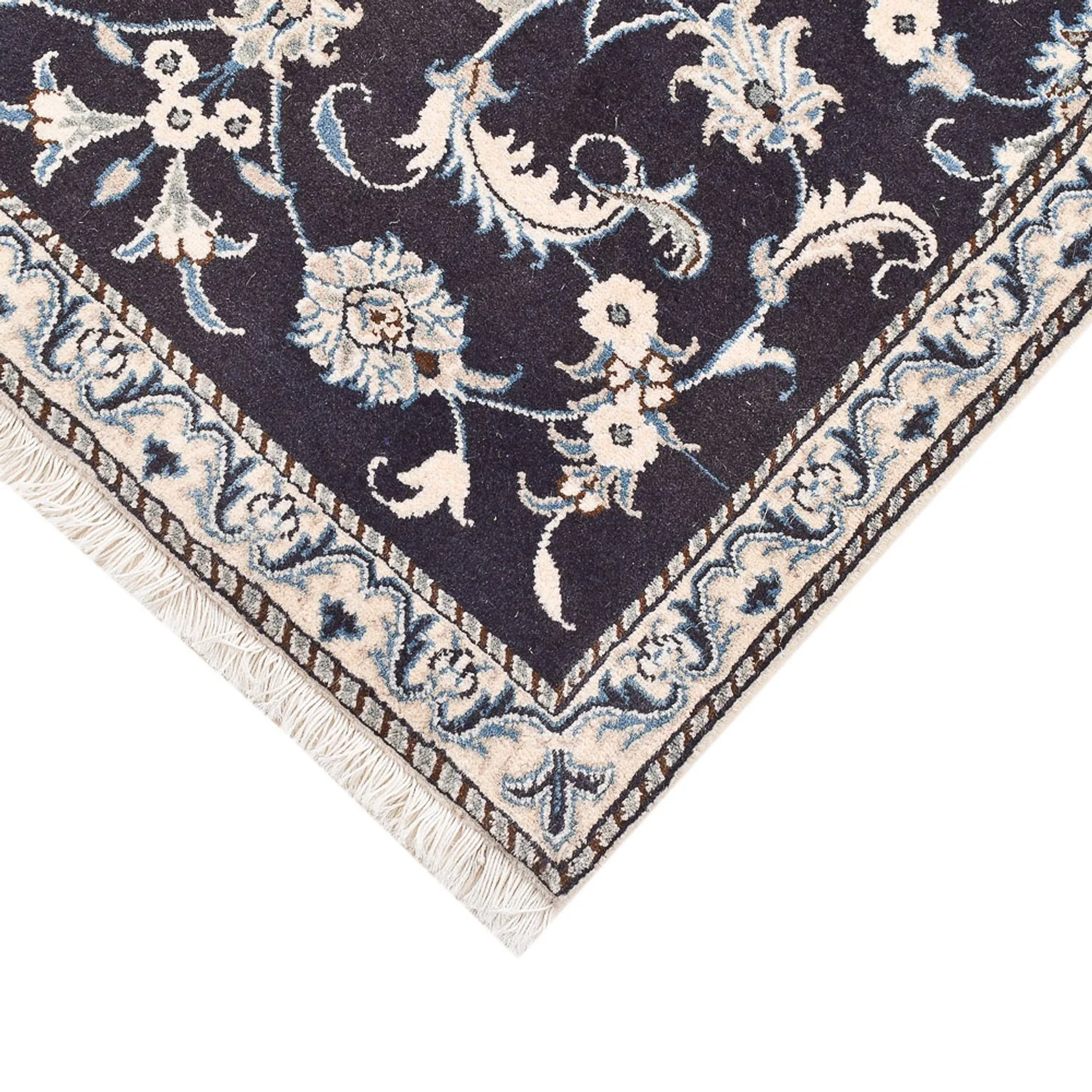 Perserteppich - Nain - 141 x 90 cm - dunkelblau - Image 2