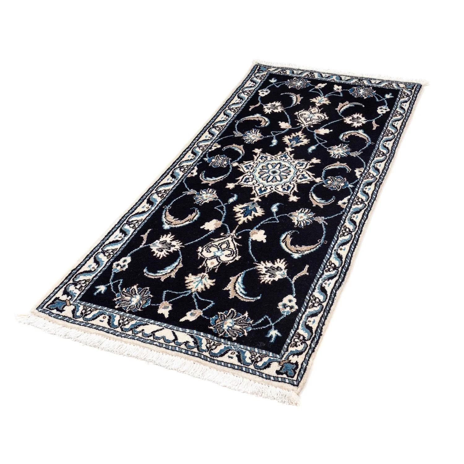 Perserteppich - Nain 142 x 62 cm - dunkelblau - Image 5