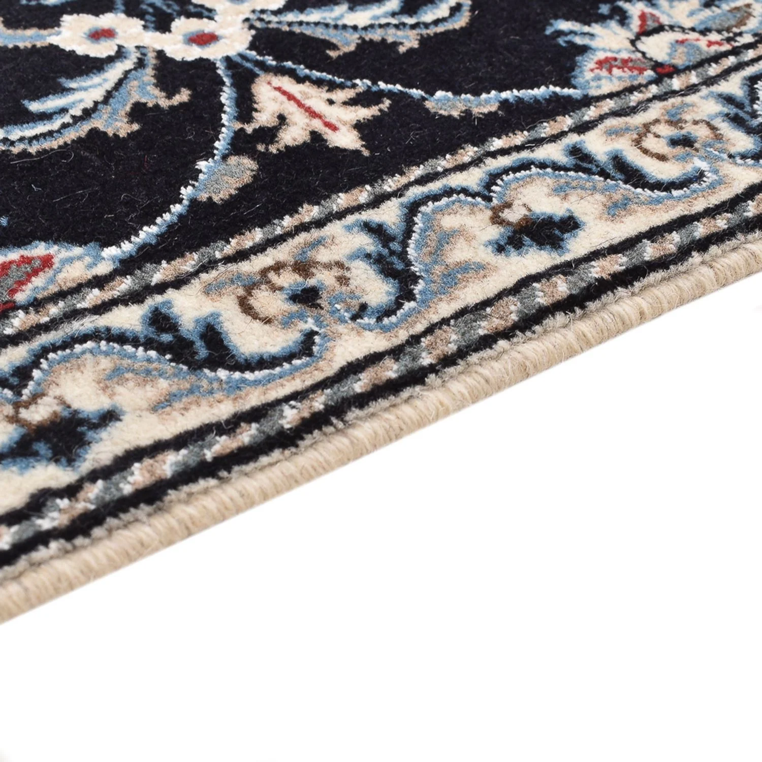 Perserteppich - Nain - 142 x 87 cm - dunkelblau - Image 3