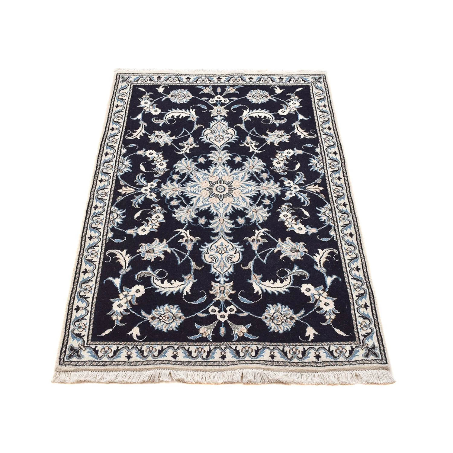 Perserteppich - Nain - 143 x 90 cm - dunkelblau - Image 5