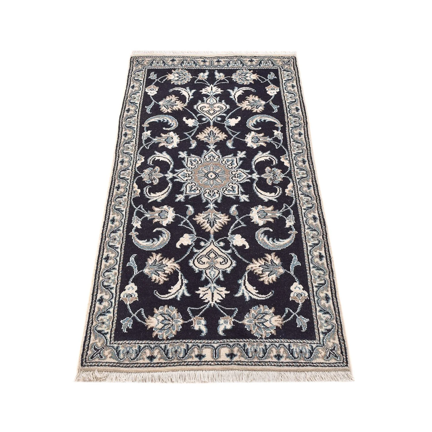 Perserteppich - Nain - 145 x 68 cm - dunkelblau - Image 4