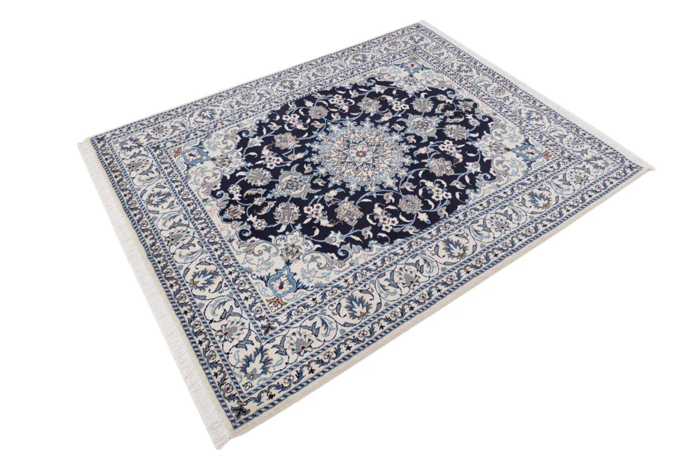 Perserteppich - Nain - 193 x 150 cm - dunkelblau - Image 2