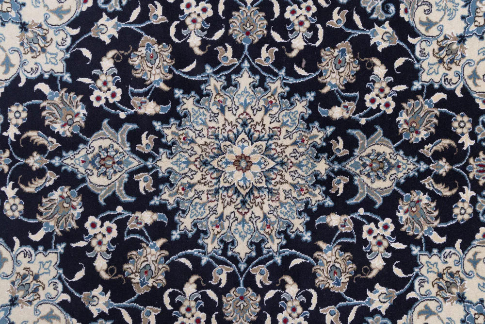 Perserteppich - Nain - 193 x 150 cm - dunkelblau - Image 8