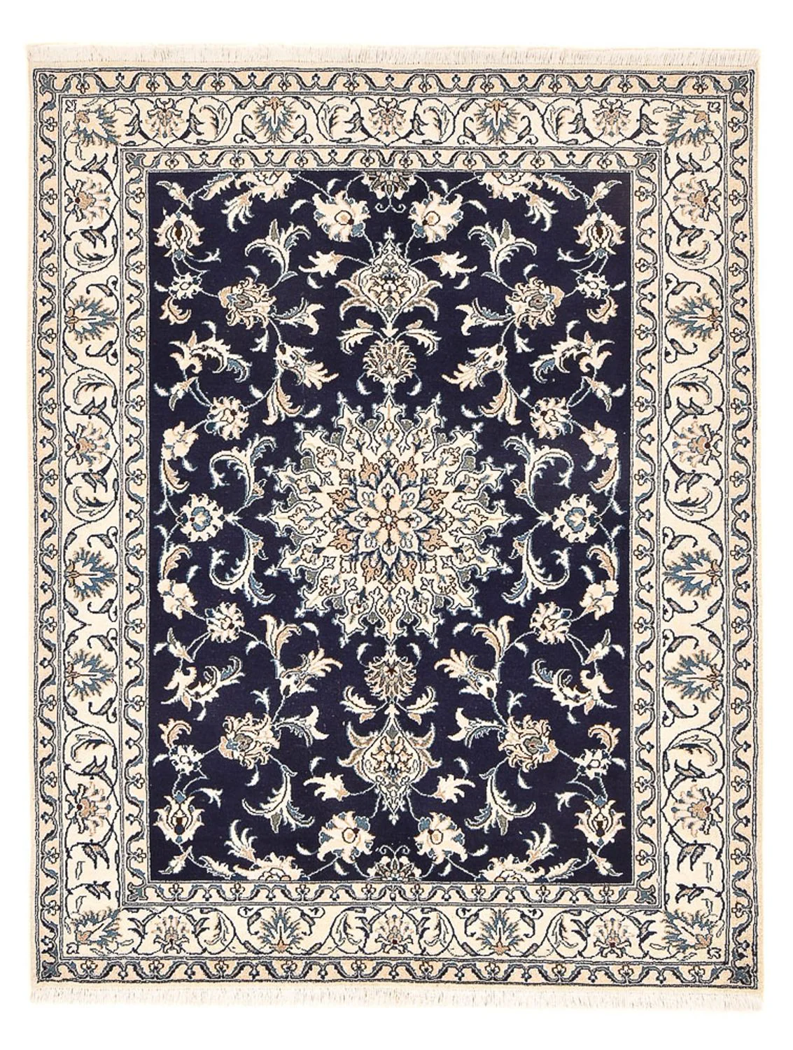 Perserteppich - Nain - 194 x 146 cm - dunkelblau