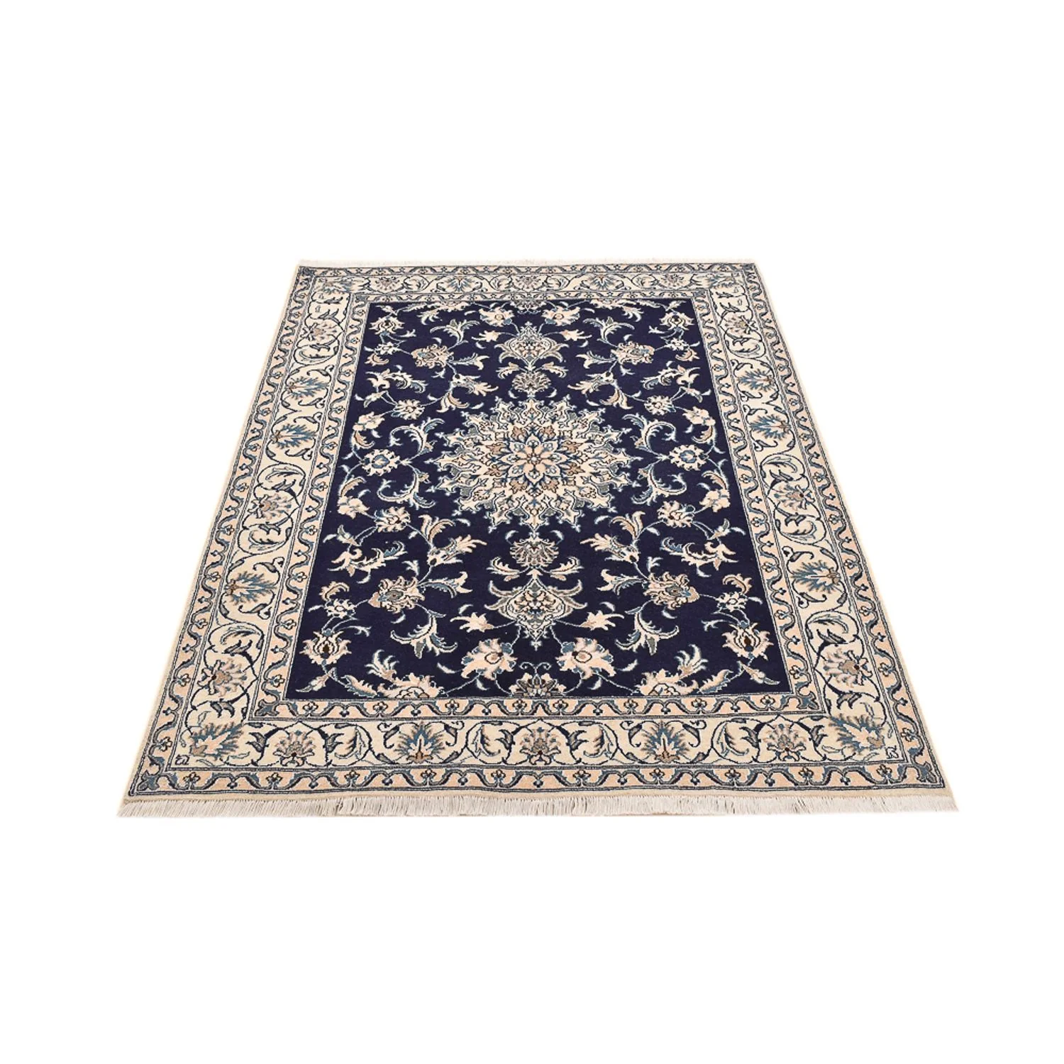 Perserteppich - Nain - 194 x 146 cm - dunkelblau - Image 5