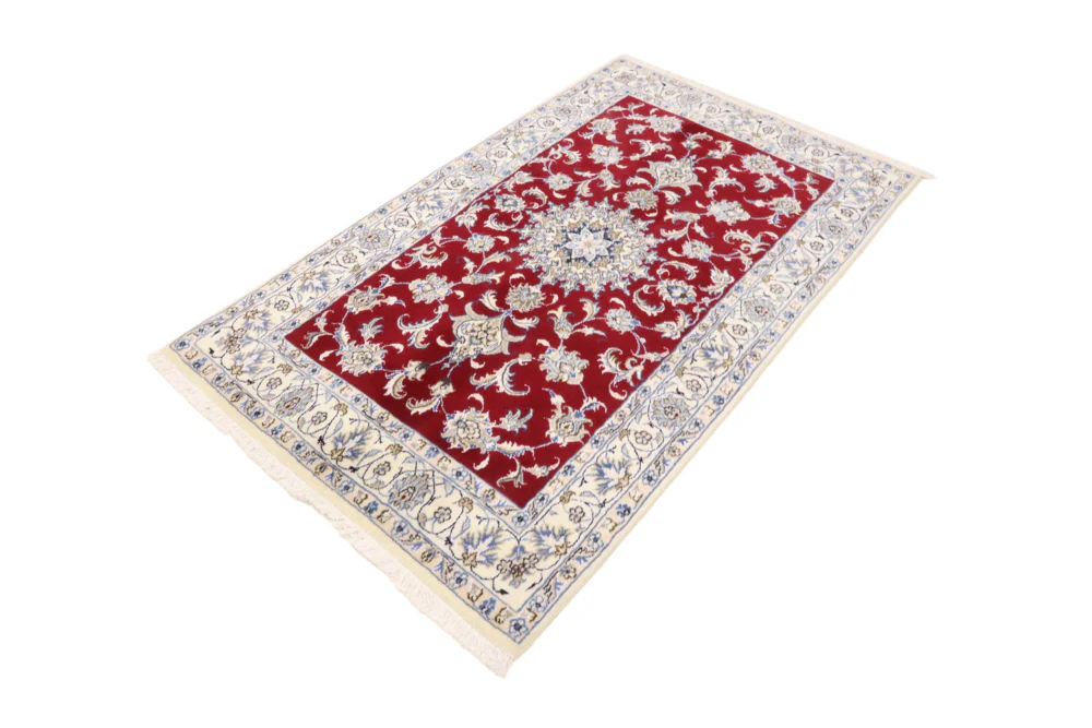 Perserteppich - Nain - 195 x 118 cm - rot - Image 3