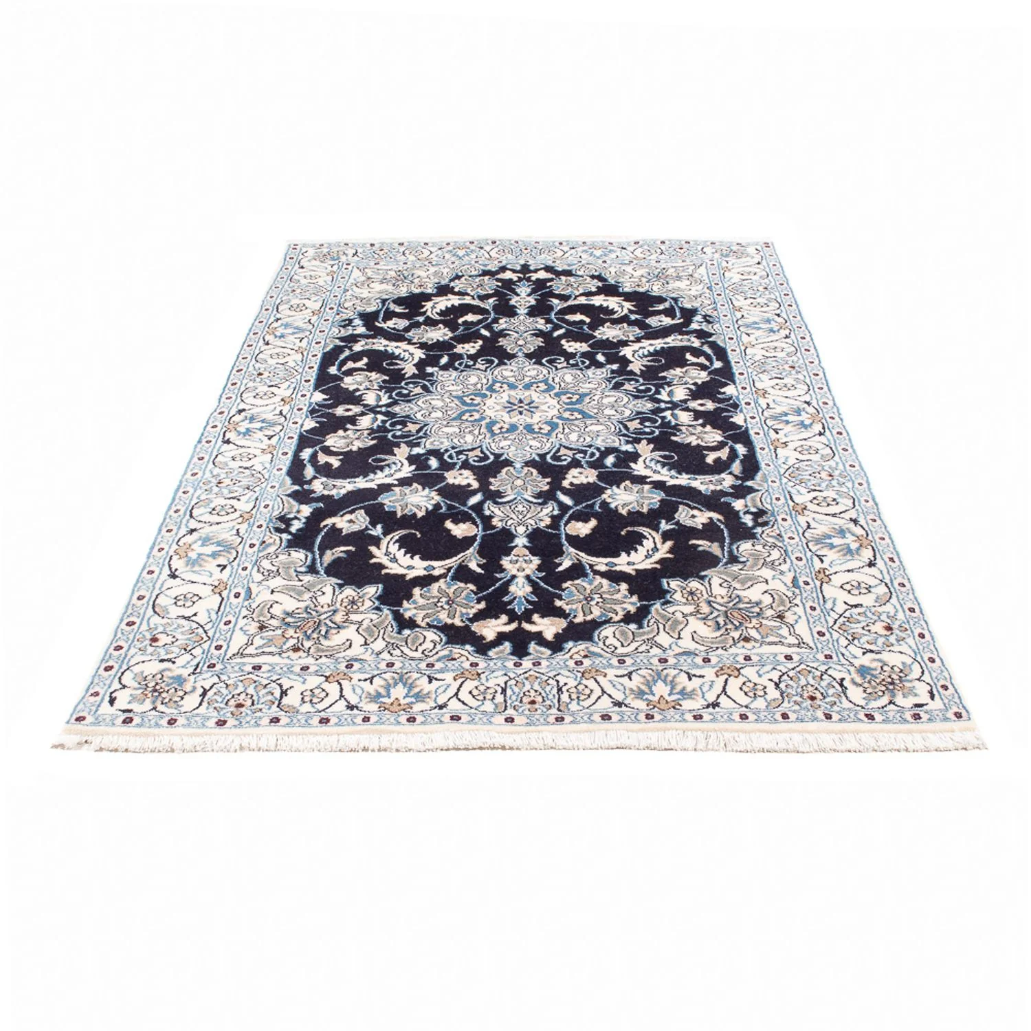Perserteppich - Nain - 200 x 115 cm - dunkelblau - Image 5