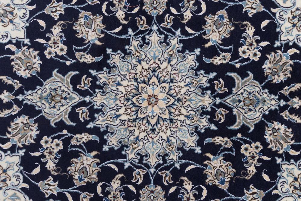 Perserteppich - Nain - 200 x 148 cm - dunkelblau - Image 8